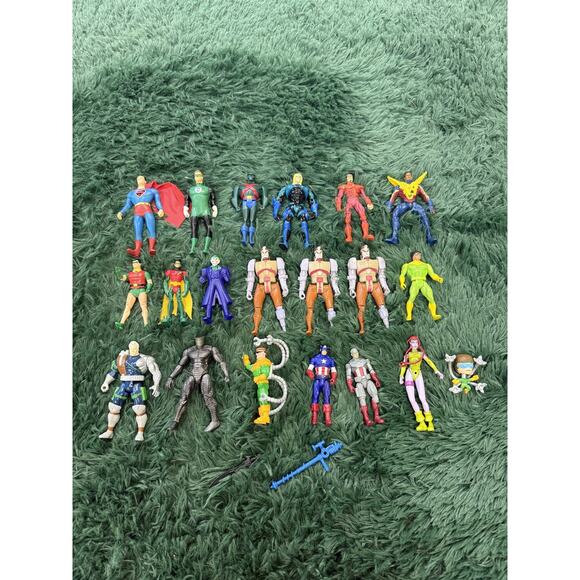 DC Comics, Marvel Comics, Kenner, Toy Biz Other - Vintage DC Marvel Comics Action Figures Lot 1990s Loose Superhero Villain Toy